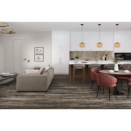 LVT плитка Damy Floor Family Дуб Рустикальный Черный