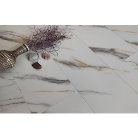 Ламинат MSPC Stone Floor Мрамор Бело-золотой